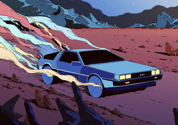 Impresión Giclee de Delorean por Kilian Eng (DW Design)