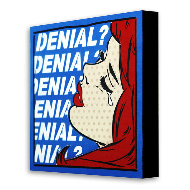 Denial Denial Denial Mini Stencil HPM Wood Print by Denial- Daniel Bombardier