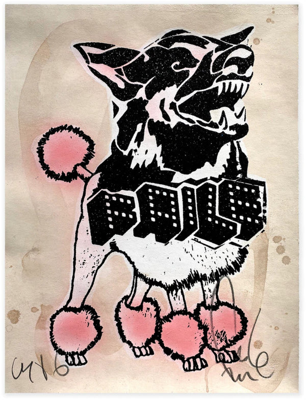 Diamond FAILEdoodle- Black/Tan Silkscreen Print by Faile