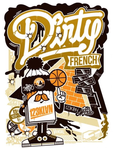 Dirty French Silkscreen Print by 123Klan