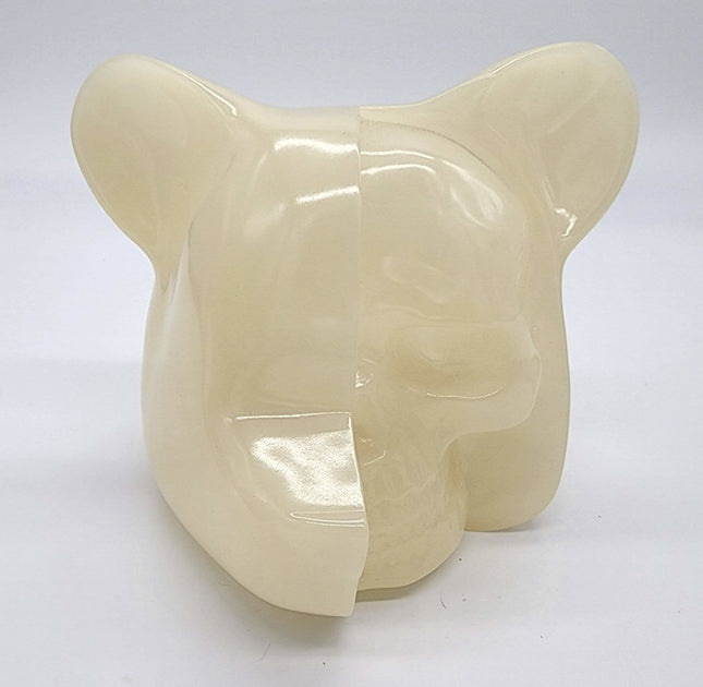 Dissected Bear Head GID Art Toy Sculpture by Luke Chueh