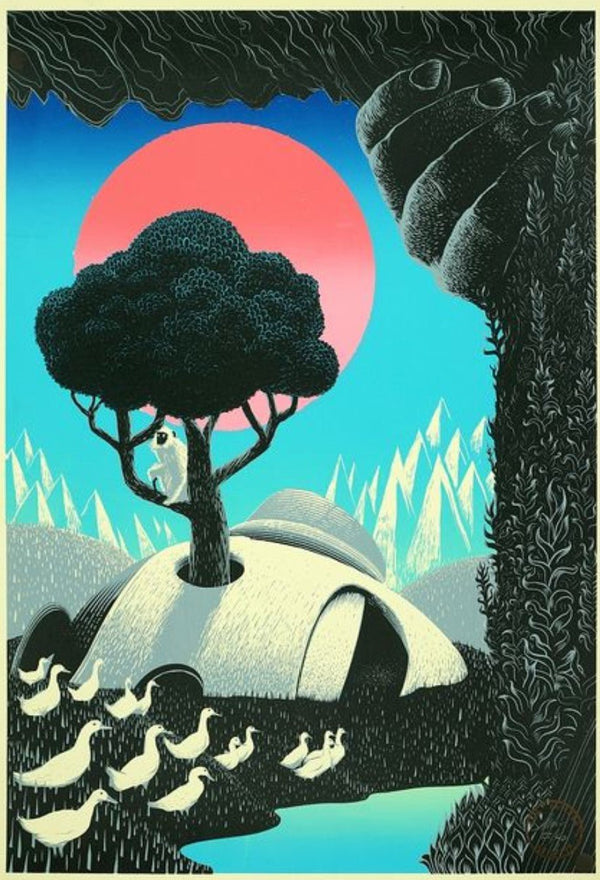 Distant Gods, Faded Sins Silkscreen Print by Sam Chivers