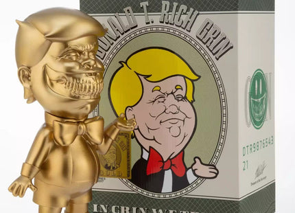 Donald T Rich Grin Gold Art Toy by Ron English