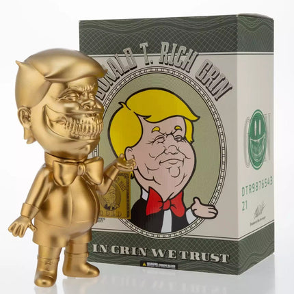 Donald T Rich Grin Gold Art Toy by Ron English