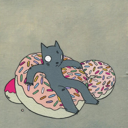 Donut Cat Giclee by Deth P Sun
