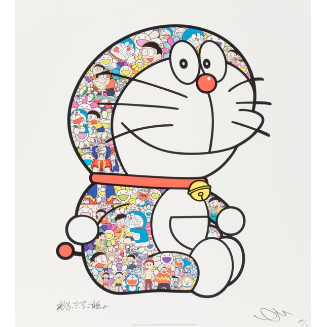 Takashi Murakami x Madsaki all over printed super size canvas bag with  murakami Autograph ( 1 of 1 )