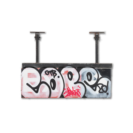 Double Sided Exit Original Street Sign Graffiti Painting by Cope2- Fernando Carlo