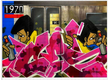 Double Vision Example Print Double Vision Blotter Paper Archival Print Print by Ces – Sprayed Paint ...