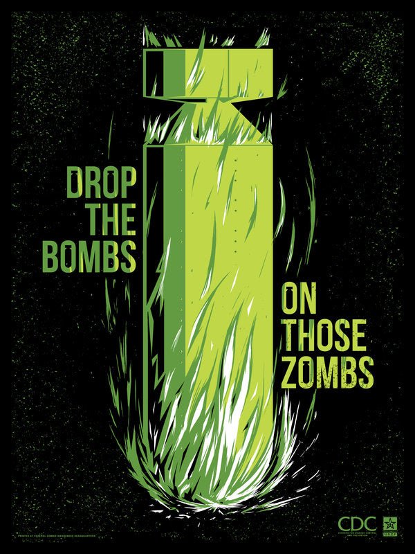 Serigrafía Drop the Bomb de Ron Guyatt
