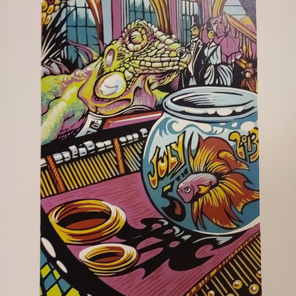 Duke of Lizards SPAC #1- Watercolor AP Letterpress - Sprayed Paint Art Collection
