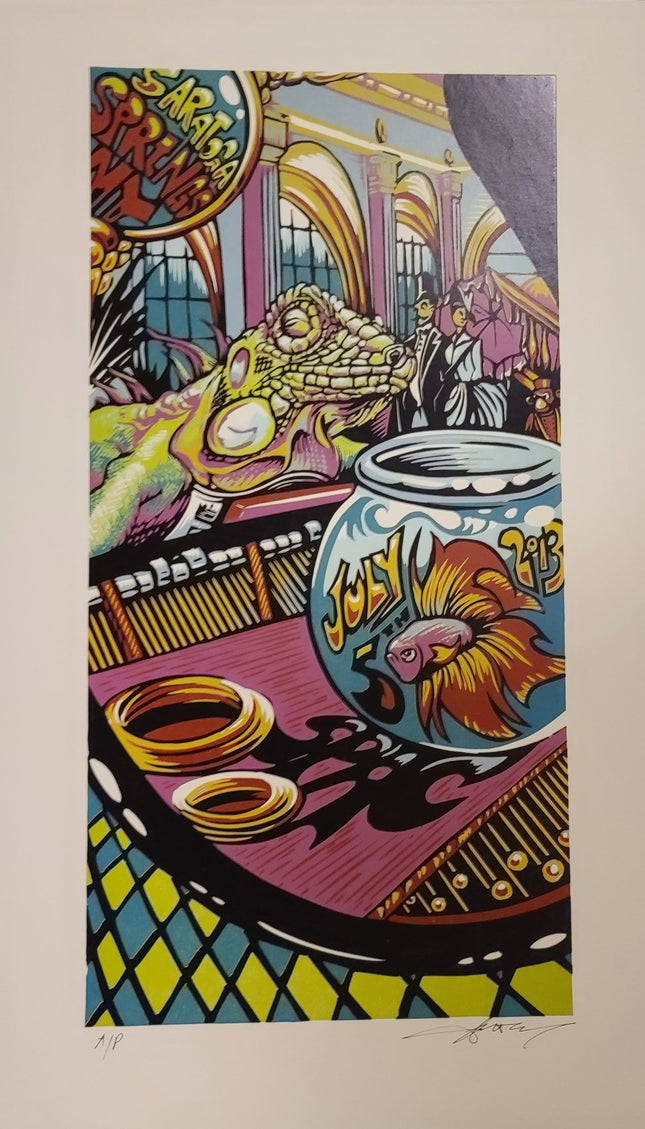 Duke of Lizards SPAC #1- Watercolor AP Letterpress - Sprayed Paint Art Collection