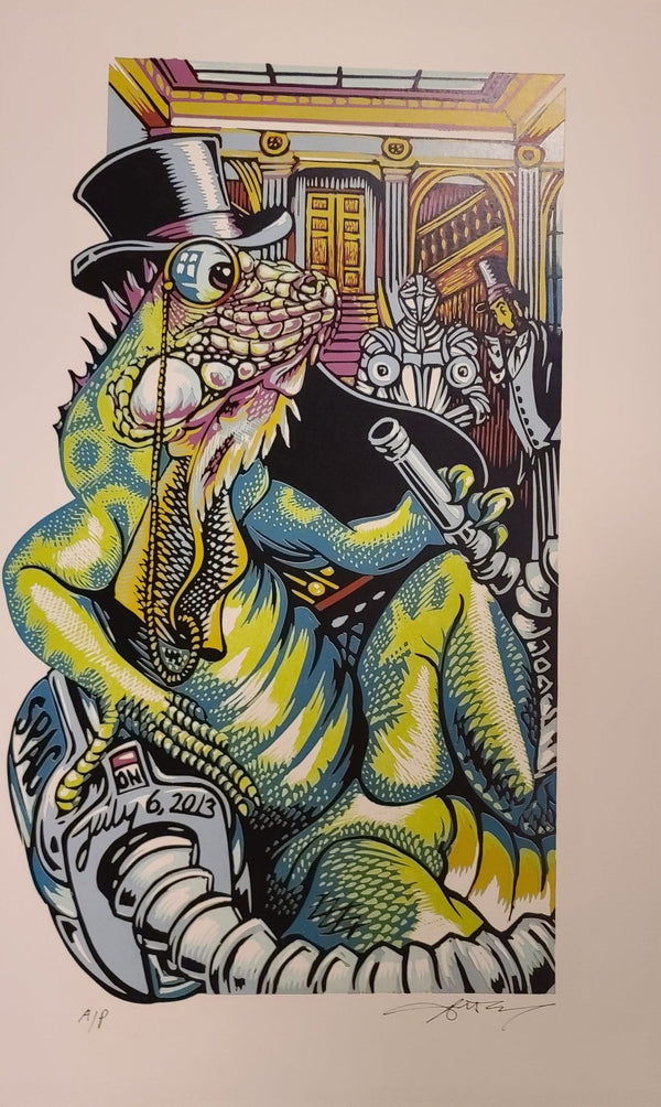 Duke of Lizards SPAC #2 Acuarela AP Impresión tipográfica por AJ Masthay