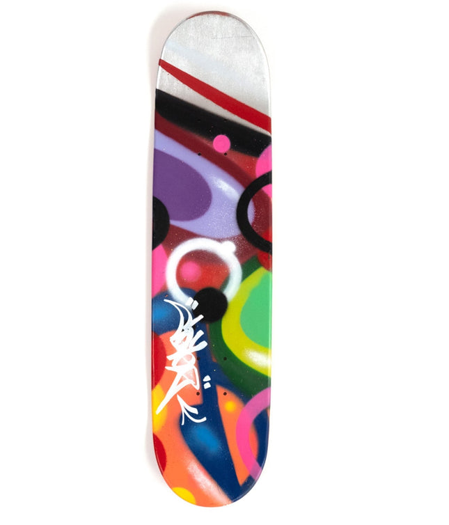East 149th St Original Spray Paint Skateboard Deck Art by Cope2- Fernando Carlo