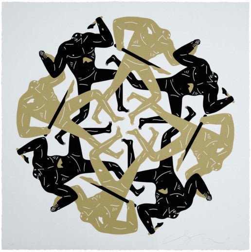 Eclipse- White Serigraph Print by Cleon Peterson