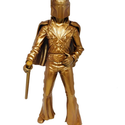 Evel Fett Bronze Metallic Sculpture Art Toy by Retro Outlaw