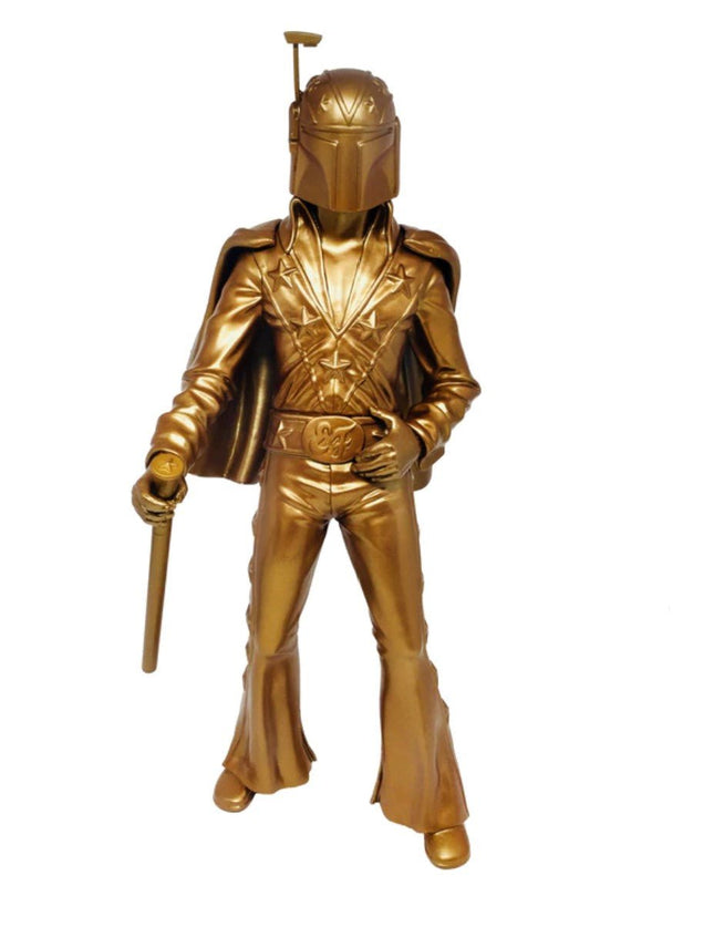 Evel Fett Bronze Metallic Sculpture Art Toy by Retro Outlaw