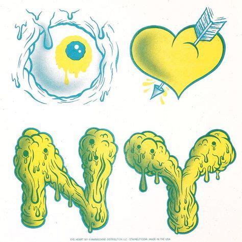 Eye Heart NY Risograph Print by Buff Monster