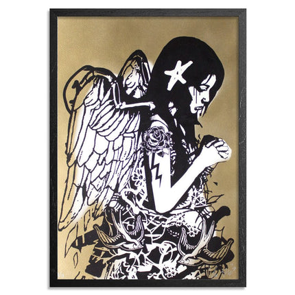 Fallen Angel Gold Silkscreen Print by Copyright