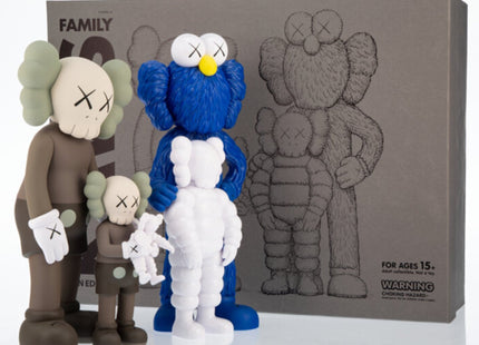 Family- Brown/Blue/White Fine Art Toy by Kaws- Brian Donnelly