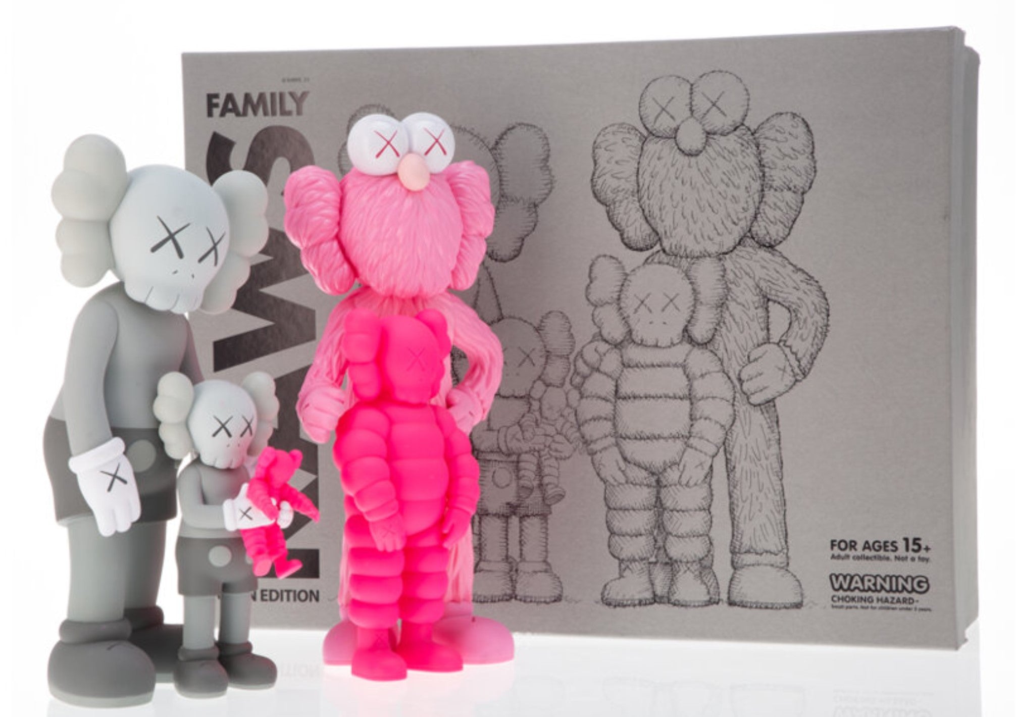 Family- Grey/Pink Fine Art Toy by Kaws- Brian Donnelly – Sprayed