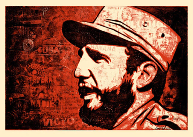 Fidel Red Serigraph Print by Ernesto Yerena Montejano- Hecho Con Ganas