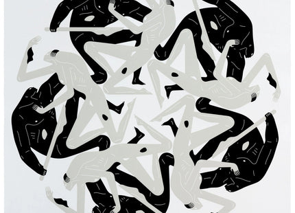 Flower of Evil: The Kiss- White Silkscreen Print by Cleon Peterson