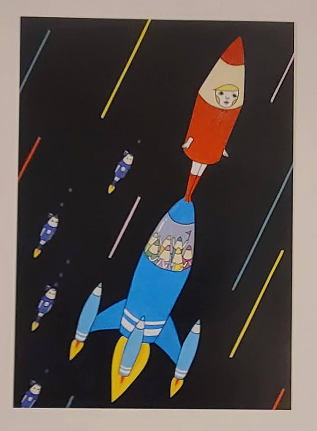 Flying Rocket Giclee Print by Naoshi