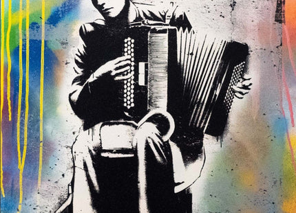 Folk What You Heard #8 HPM Hand-Embellished - Sprayed Paint Art Collection