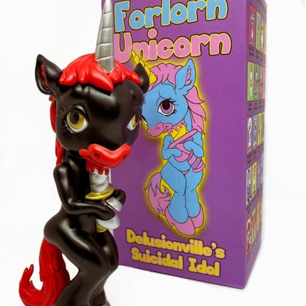 Forlorn Unicorn Goth Art Toy by Ron English