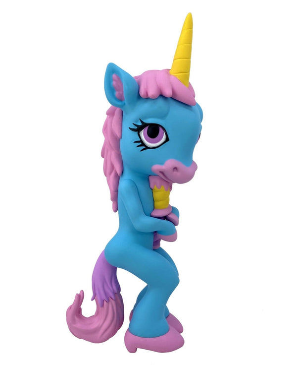 Juguete artístico azul Forlorn Unicorn OG de Ron English- POPaganda