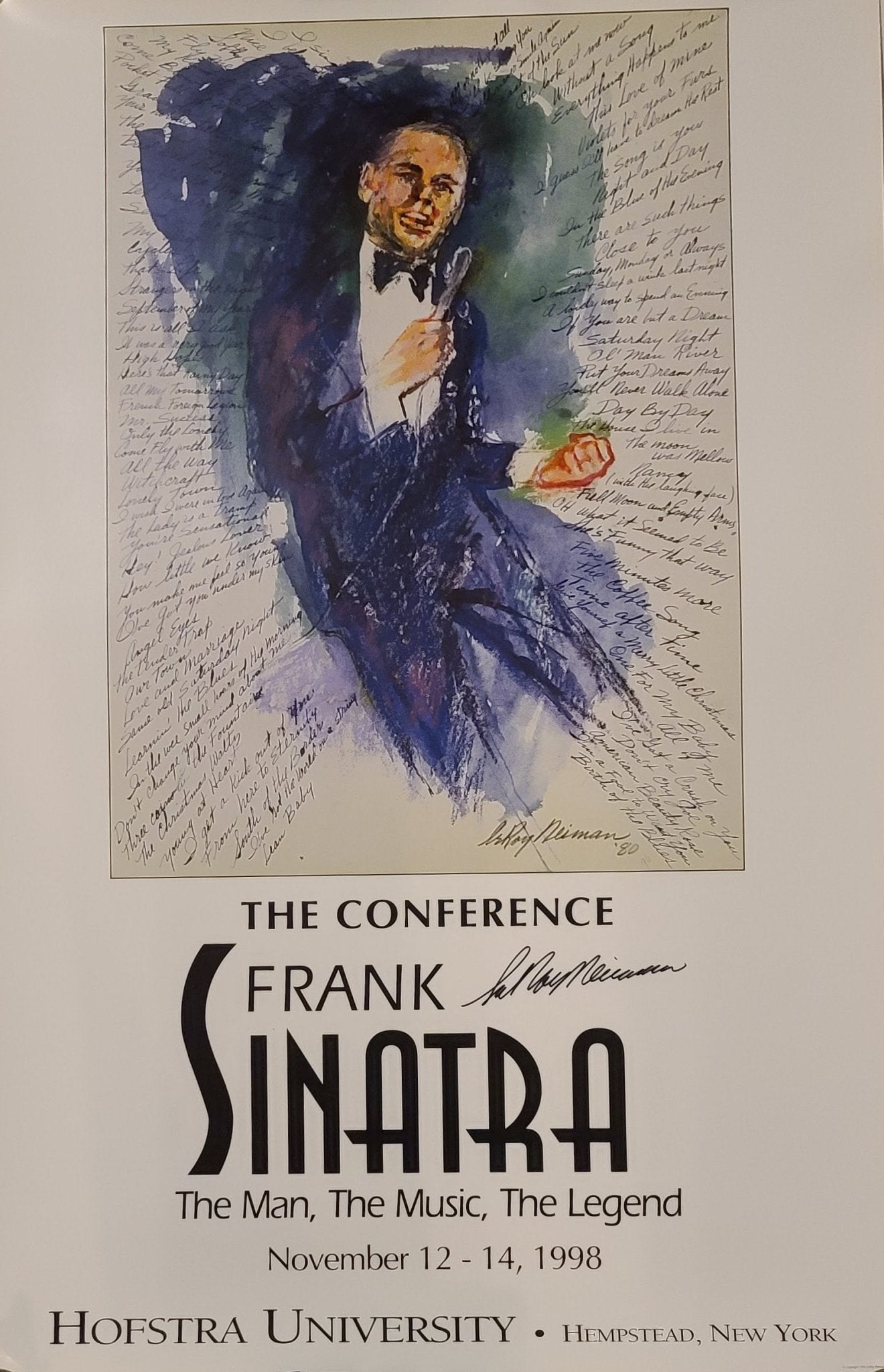 Frank Sinatra at Hofstra 1998 Signed Poster by Leroy Neiman – Sprayed ...