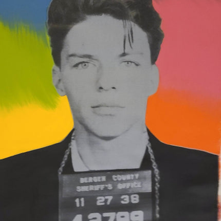 Frank Sinatra Mug Shot Rainbow AP HPM Serigraph Print by Steve Kaufman SAK