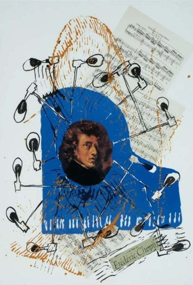 Frederic Chopin Lithograph Print by Arman