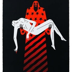 Freedom/Prosperity At Any Price- Black Silkscreen Print by Cleon Peterson