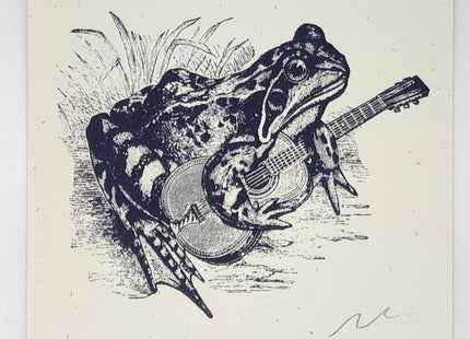 Frogtar White Silkscreen Print by Nate Duval