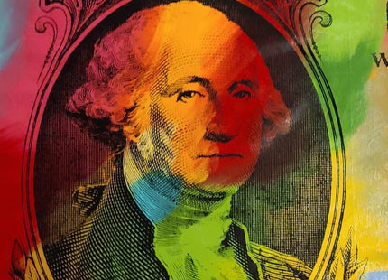 George Washington One Dollar Bill Original Oil Painting by Steve Kaufman SAK