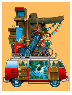 Get in the Van Silkscreen Print by Tim Doyle