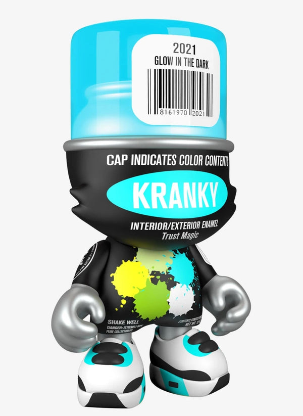 Glow in the Dark Blue SuperKranky SuperPlastic Art Toy by Sket-One