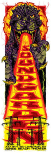 Godzilla Soundgarden Jones Beach NY 2011 Silkscreen Print by Rhys Cooper