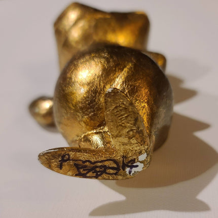 Gold Leaf Awesome Bear Hug Life Gilded Art Toy by Phil Lumbang