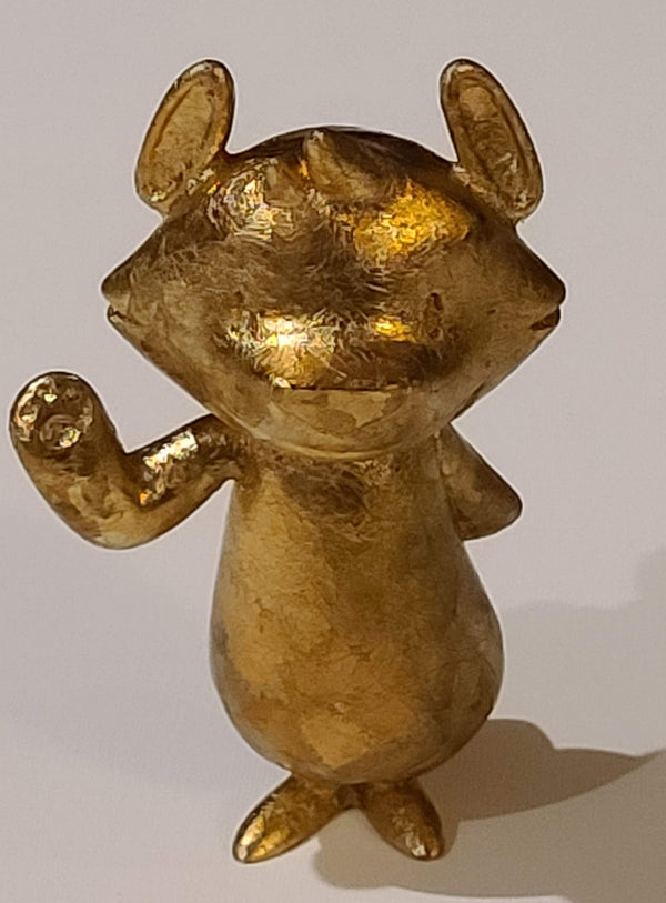 Feuille d'or Awesome Bear Hug Life Jouet d'art doré par Phil Lumbang