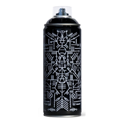 Grems Black Spray Paint Can Artwork by Montana MTN