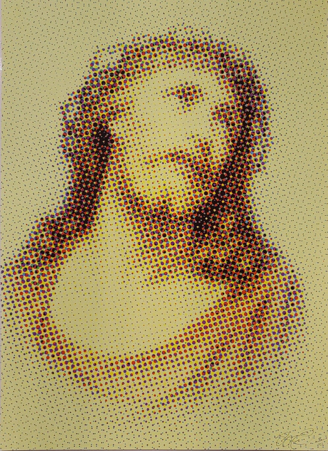 Halftone Jesus Neon Silkscreen Print by SSUR- Ruslan Karablin