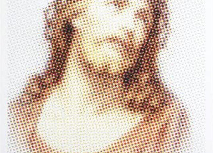 Halftone Jesus White Silkscreen Print by SSUR- Ruslan Karablin