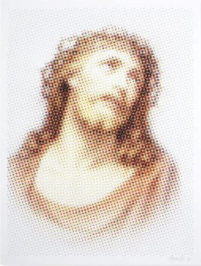 Halftone Jesus White Silkscreen Print by SSUR- Ruslan Karablin