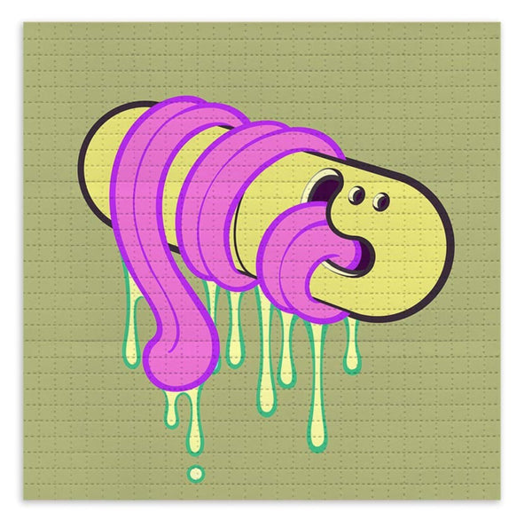Happy Pill Blotter Paper Archival Print by Jason Freeny