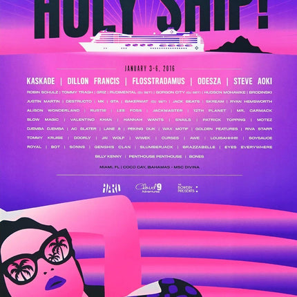 Hard Holy Ship 6 2016 Silkscreen Print by MFG- Matt Goldman