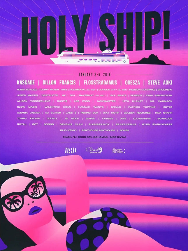Hard Holy Ship 6 2016 Silkscreen Print by MFG- Matt Goldman