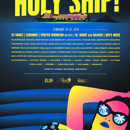 Hard Holy Ship 7 2016 Silkscreen Print by MFG- Matt Goldman