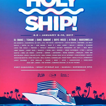 Hard Holy Ship 8 2017 Silkscreen Print by MFG- Matt Goldman